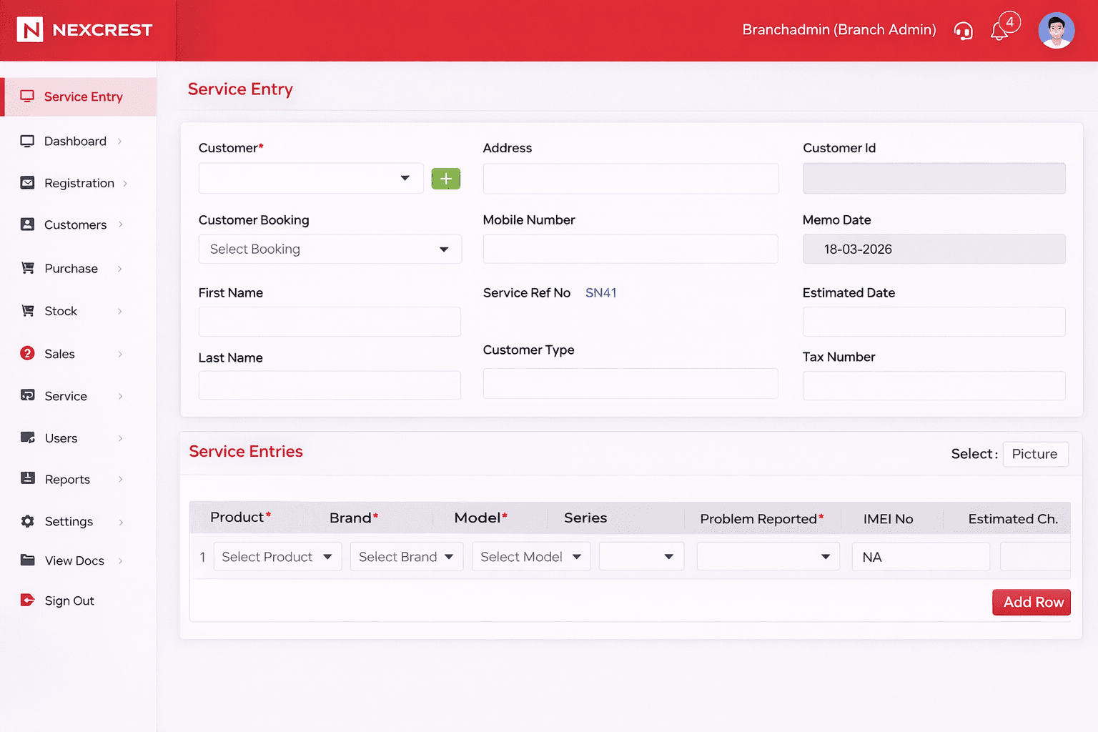 Service Entry